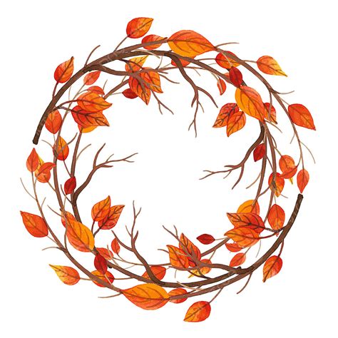 Autumn Leaves Border Clipart Transparent PNG Hd, Beautiful Watercolor ...