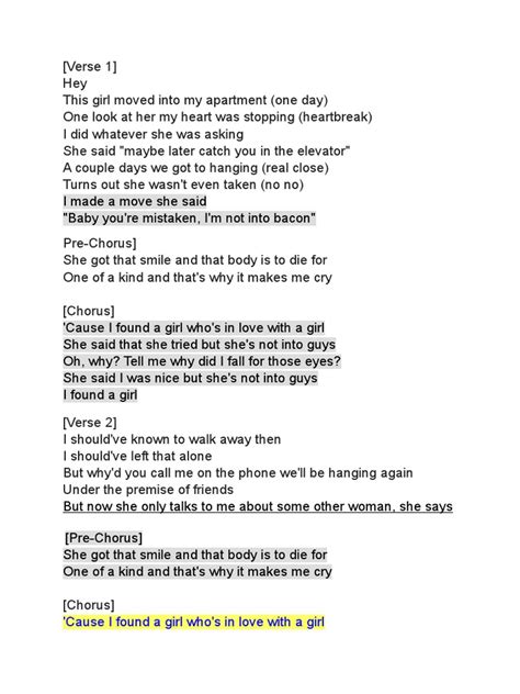 The Vamps I Found A Girl Lyrics | PDF