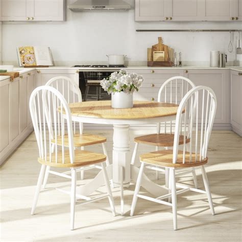 White Dining Room Table And 4 Chairs - Annika Dining Table With 4 ...