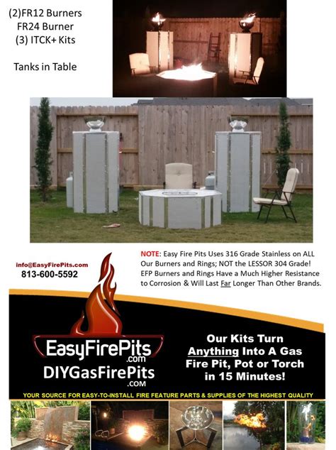 Pin by EasyFirePits.com / DIYGasFireP on How to Build Your Own DIY Gas ...