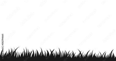 Grass silhouette seamless background Stock Vector | Adobe Stock