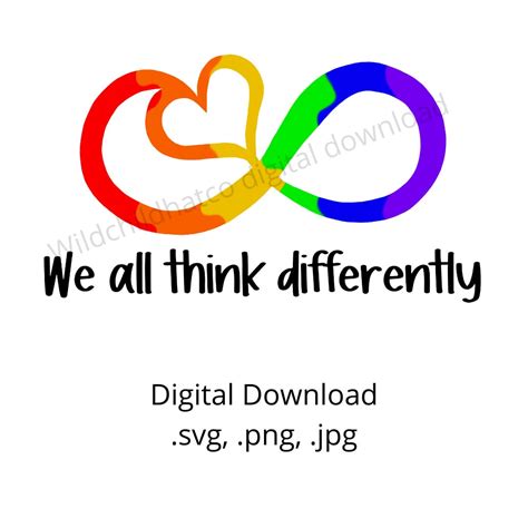 Neurodiversity Symbol Digital Download Rainbow Infinity - Etsy New Zealand