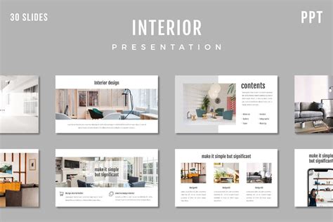 INTERIOR - Powerpoint Template | Interior presentation, Interior design ...