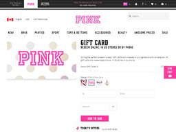 Pink Gift Card Balance Check