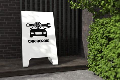 Logo Black and White - Car Repair Graphic by RANartLabs · Creative Fabrica