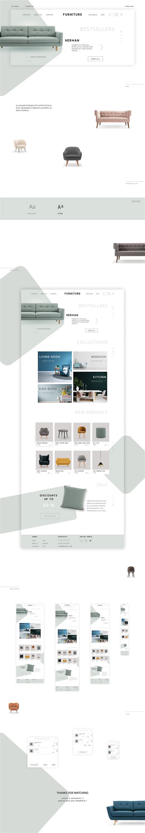 Furniture store design on Behance