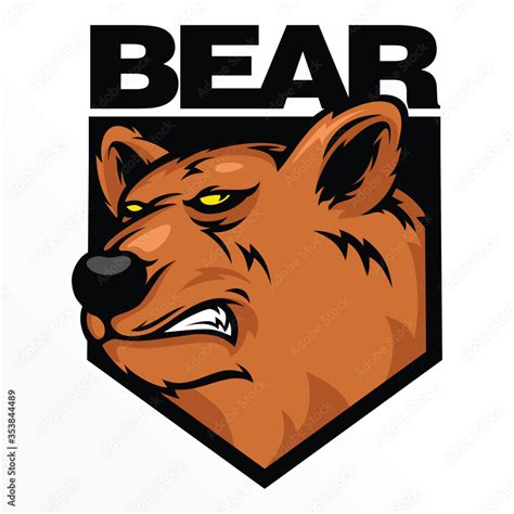 Bear head logo design inspiration, Design element for logo, poster ...