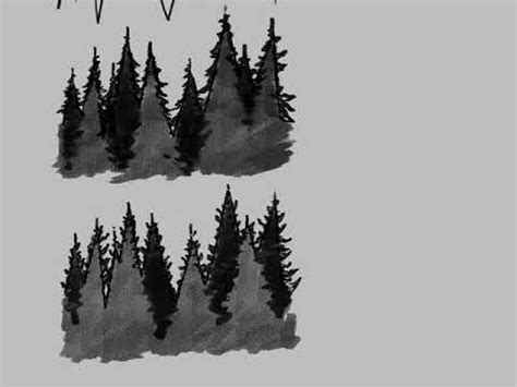 How to draw a Forest (video) - YouTube