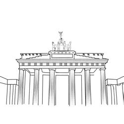 Brandenburg Gate Germany Coloring Page for Kids - Free Germany ...