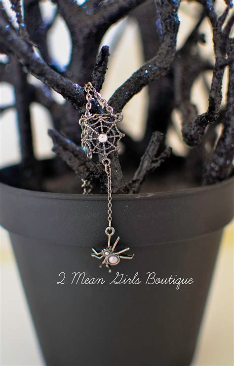 Halloween Jewelry Spider Necklace Spider Lariat Spider - Etsy