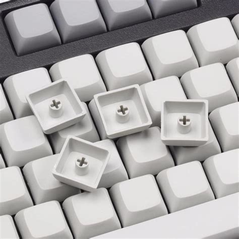 Mechanical Keyboard Blank Keycaps R1 XDA Profile PBT Fog White Blank Keycap Personalized ...