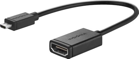 Insignia™ Micro HDMI to HDMI Adapter Black NS-HG1182 - Best Buy