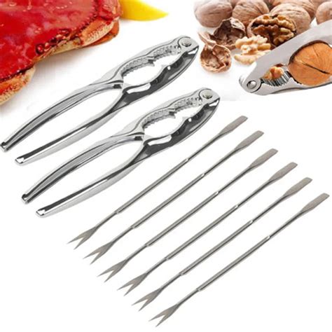 8pcs Seafood Tool Set Lobster And Crab Cracker Tool Set Forks Nut New In Box wholesale #10-in ...