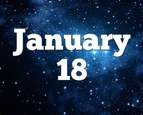 January 18 Birthday horoscope - zodiac sign for January 18th