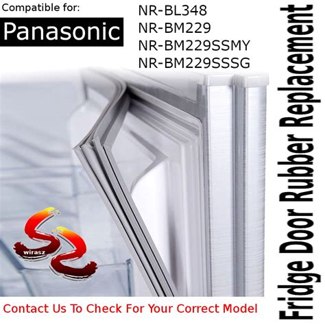 Panasonic Refrigerator Fridge Door Seal Gasket Rubber Replacement part NR-BL348 NR-BM229 NR ...