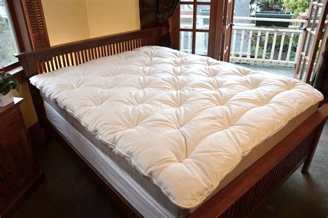 2" and 4" organic wool mattress topper, USA-made, Soaring Heart.