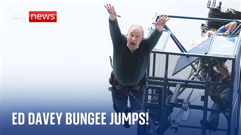 Lib Dem leader Ed Davey bungee jumps as polling day approaches ...