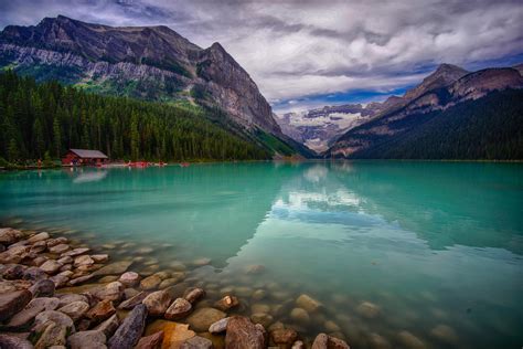 Serenity Two Jack Lake, Canada, Lake, Mountains, Scenery, HD Wallpaper | Rare Gallery