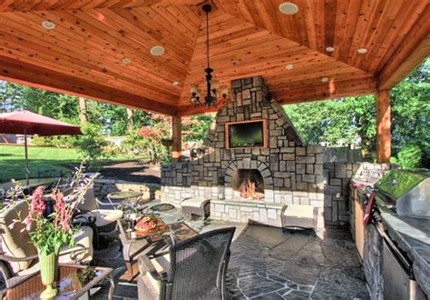 Exquisite Stone Fireplace by Paradise Restored Landscaping… | Flickr