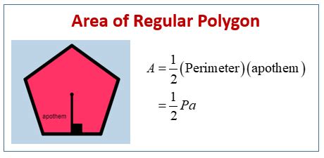 Area of Regular Polygons (examples, solutions, videos, worksheets, solutions, activities)