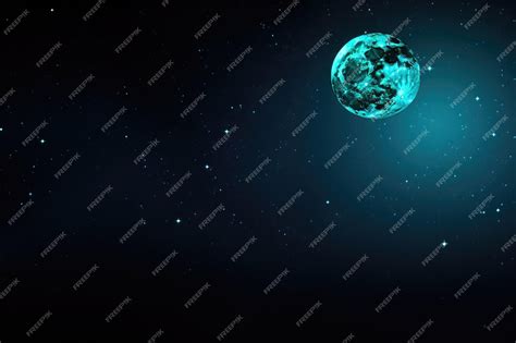 Premium AI Image | a 2D illustration huge planets moons and stars in deep space many fantastic ...