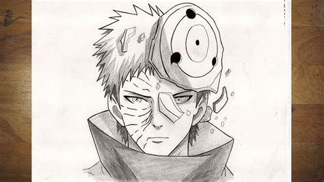 Anime Drawing | How to Draw Obito Uchiha | Naruto - YouTube