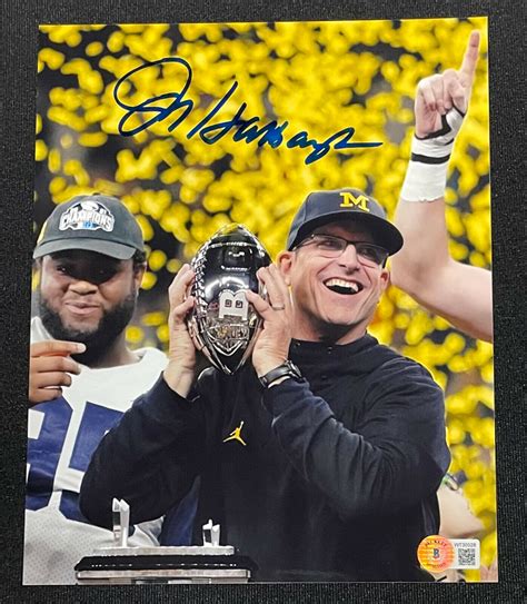 Jim Harbaugh Autographed Memorabilia | Signed Photo, Jersey ...