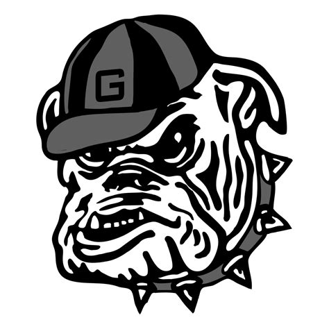 Georgia Bulldogs Logo Black and White (1) – Brands Logos