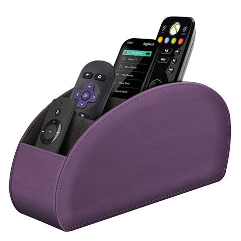 Fintie TV Remote Control Holder Desktop Organizer - PU Leather Storage Caddy with 5 Compartments ...