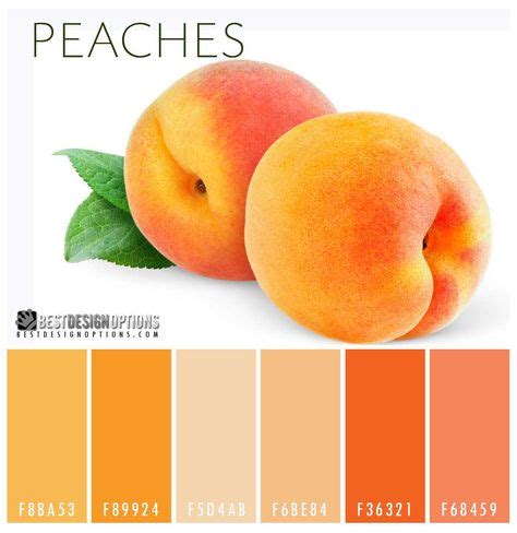 peaches-color-palette Sweet but sophisticated, the color peach is a popular wedding color scheme ...