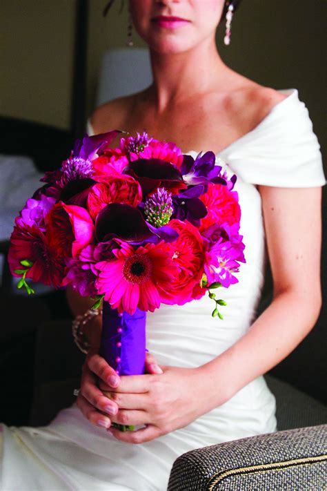 Pink and Purple Bridal Bouquet