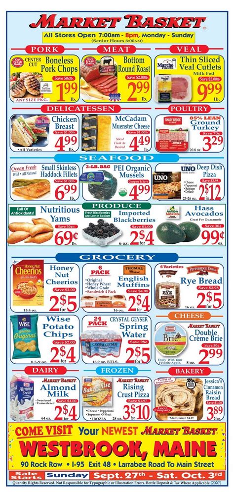 Market Basket Weekly Flyer Sep 27 – Oct 03, 2020