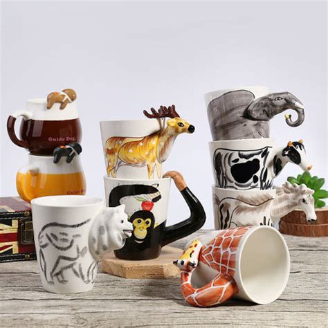 Buy Wholesale China 3d Pure Hand-painted Mug Cartoon Animal Ceramic Cup ...