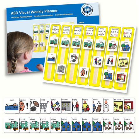 Buy Weekly Autism / Wall Chart Planner | Large A3 Visual Schedule Board ...