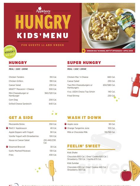 Applebees Menu Kids - greencamiljo