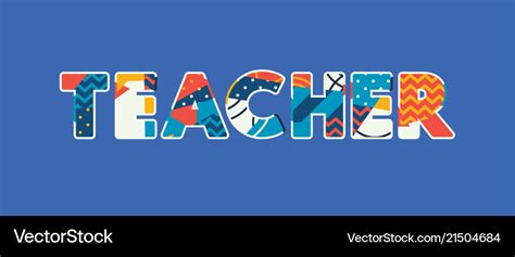 Teacher concept word art Royalty Free Vector Image