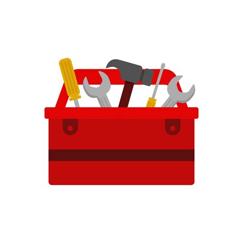 Toolbox vector illustration with a simple flat design on isolated ...