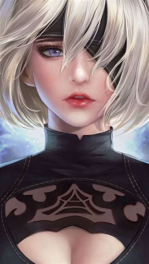 2b nier fanart 4k art iPhone Wallpapers Free Download