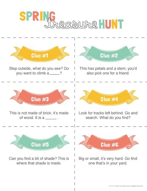 Spring Scavenger Hunt for Kids (Free Printable) - iMOM