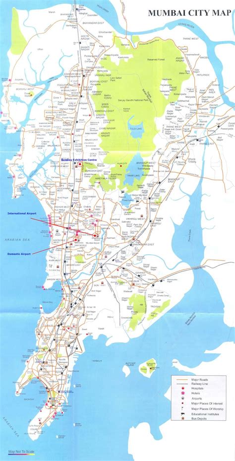 Mumbai route map - Mumbai local route map (Maharashtra - India)