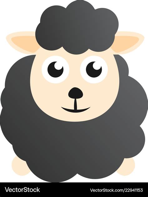 Kid black sheep icon cartoon style Royalty Free Vector Image