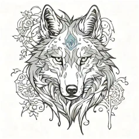 Anime "Wolf" Tattoo Idea - BlackInk AI