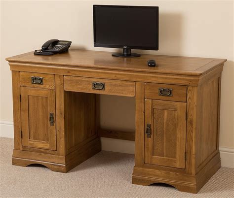 French Chateau Computer Oak Desk | Modern Furniture Direct