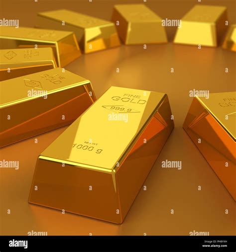 Gold bars, illustration Stock Photo - Alamy