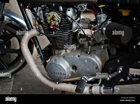 Classic Yamaha motorcycle engine Stock Photo - Alamy