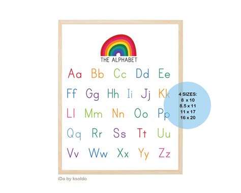 Alphabet Chart ABC Chart Uppercase And Lowercase Alphabet Alphabet Poster Alphabet Letters ABC ...