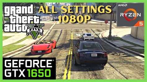 GTA V || GTX 1650 ( Laptop ) || [ ALL + BEST SETTINGS ] || Ryzen 5 ...