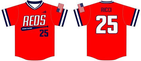 Rhode Island Reds 2018 Custom Throwback Baseball Jerseys - Triton Mockup Portal