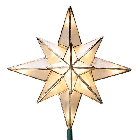 GE 10-in Star Off-White Christmas Tree Topper in the Christmas Tree Toppers department at Lowes.com