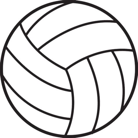 a black and white image of a volleyball ball